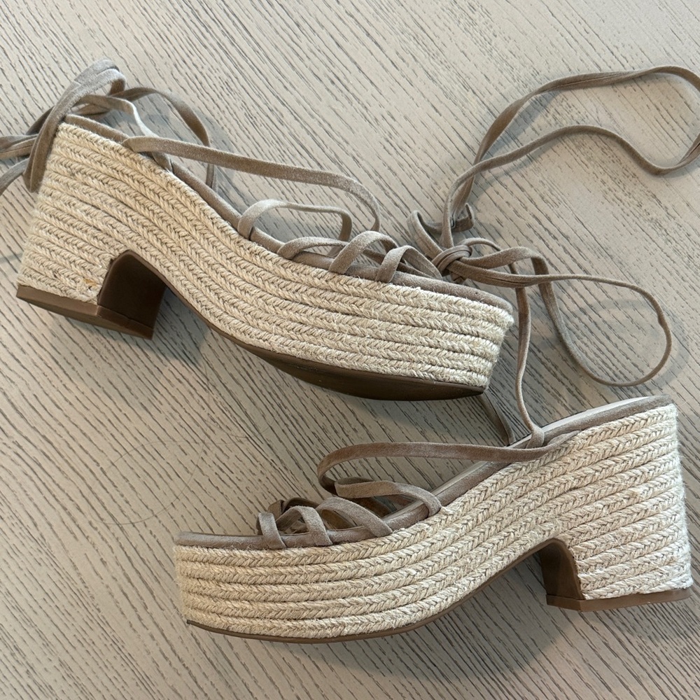 Nine West Woven Espadrille Platform Sandals